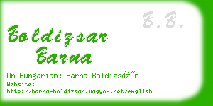 boldizsar barna business card